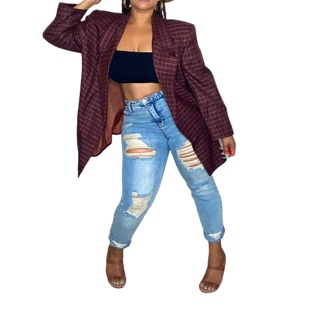 Vintage Ellen Tracy Burgundy Blazer